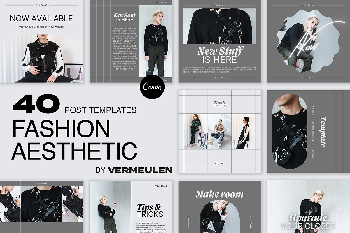 Instagram SocialMedia CANVA Fashion, a Social Media Template by Vermeulen Design Studio (Photo 1 of 4)