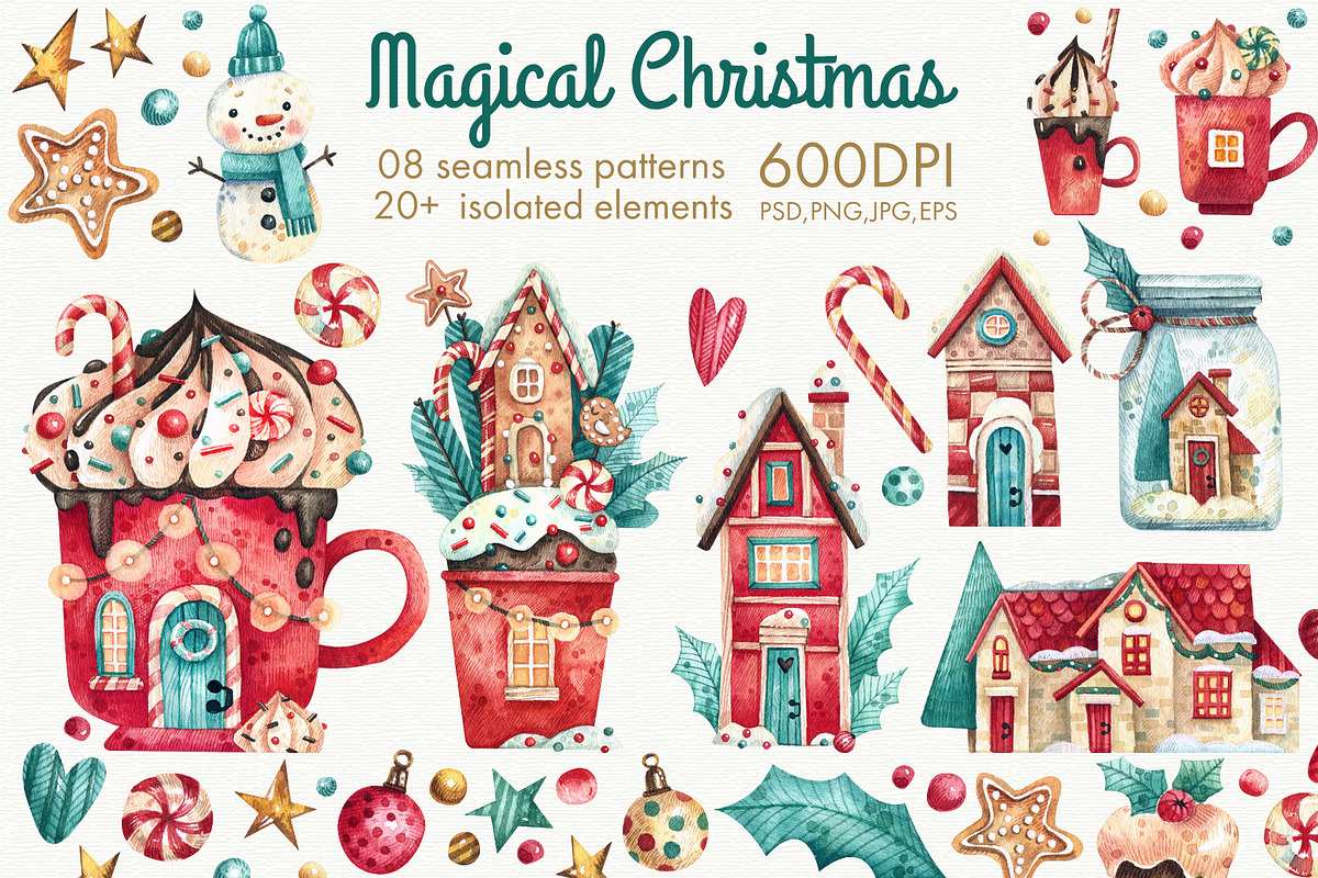 Magical Christmas, an Illustration by Watercolor by Tonia Tkach (Photo 1 of 6)