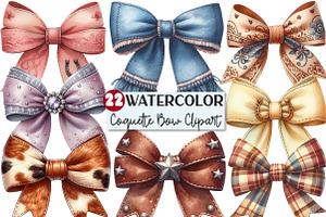 Western Coquette Bow Clipart, an Illustration by Rose Art