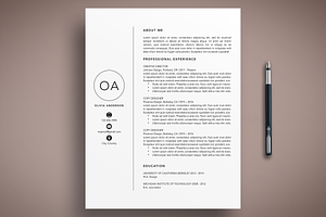 Modern Resume CV Template Mac + PC