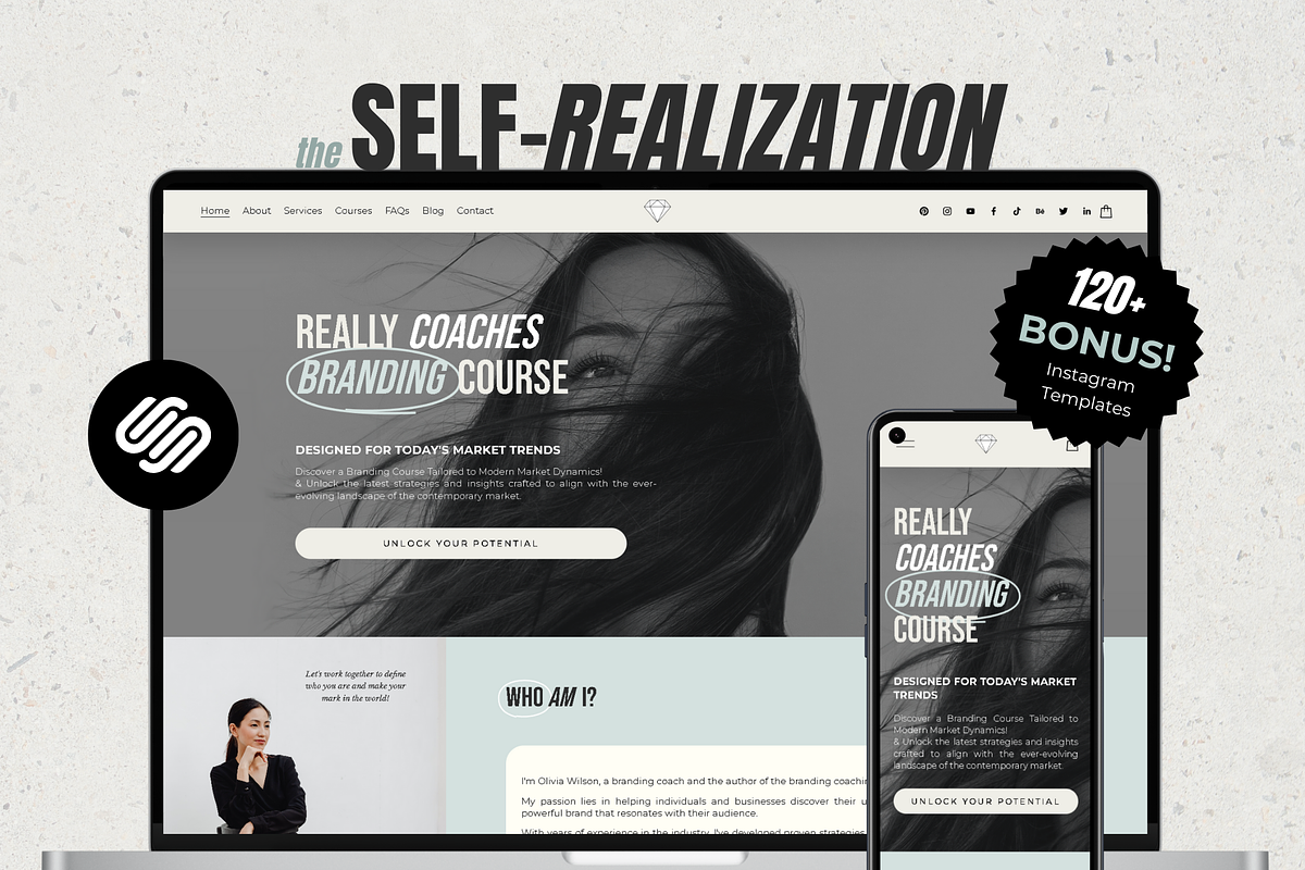 Coaches Squarespace Website Template, a Squarespace Template by barsrsind (Photo 1 of 12)