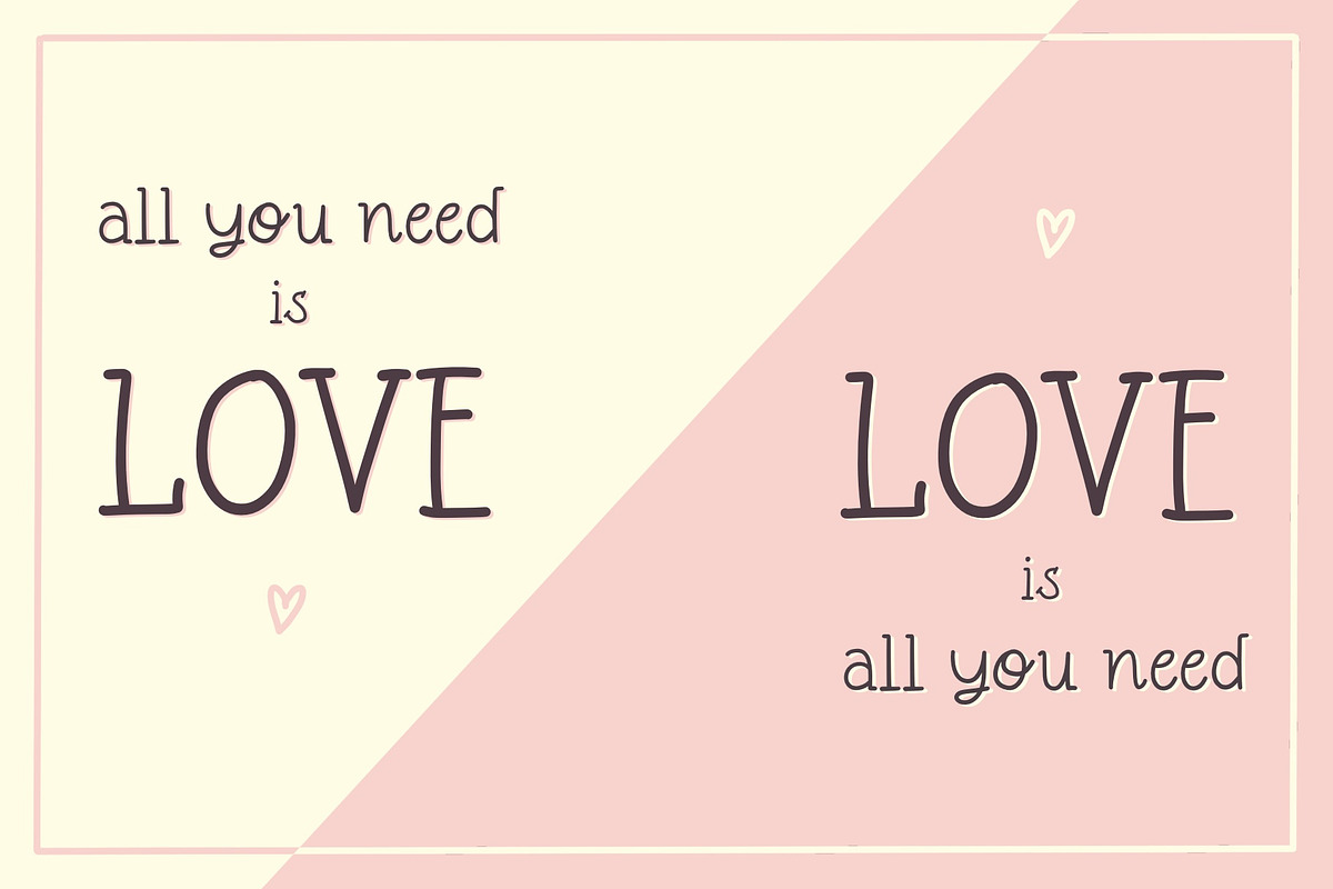 All You Need - a handdrawn font, a Font by Jutta Schneider (Photo 4 of 6)