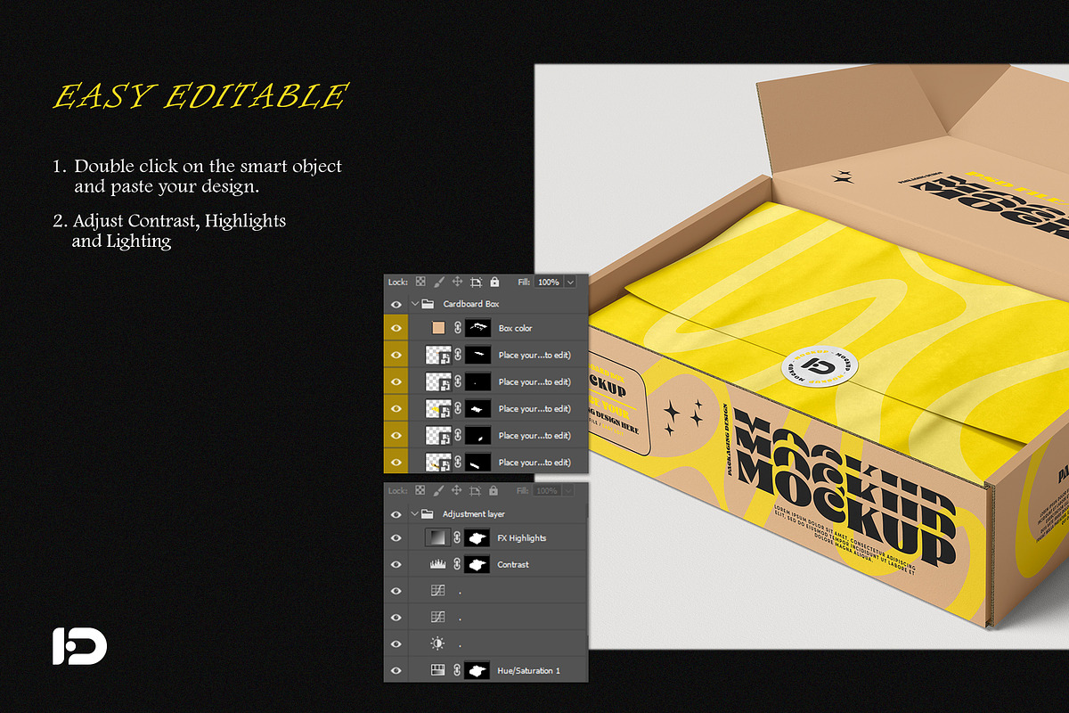 Cardboard Box Mockup Set, a Packaging Mockup by ForgeDesign (Photo 3 of 7)