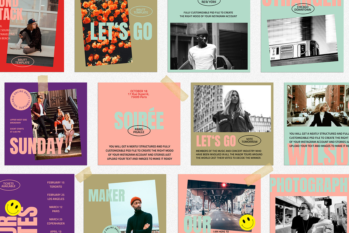 BRUTT - Instagram Branding Template, a Social Media Template by LEROY Design (Photo 4 of 7)
