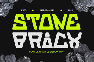 Stone Bricx Triangle Display Font