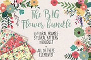 The big flower bundle, an Illustration by CLIPART GARDEN (Thumbnail 1 of 5)