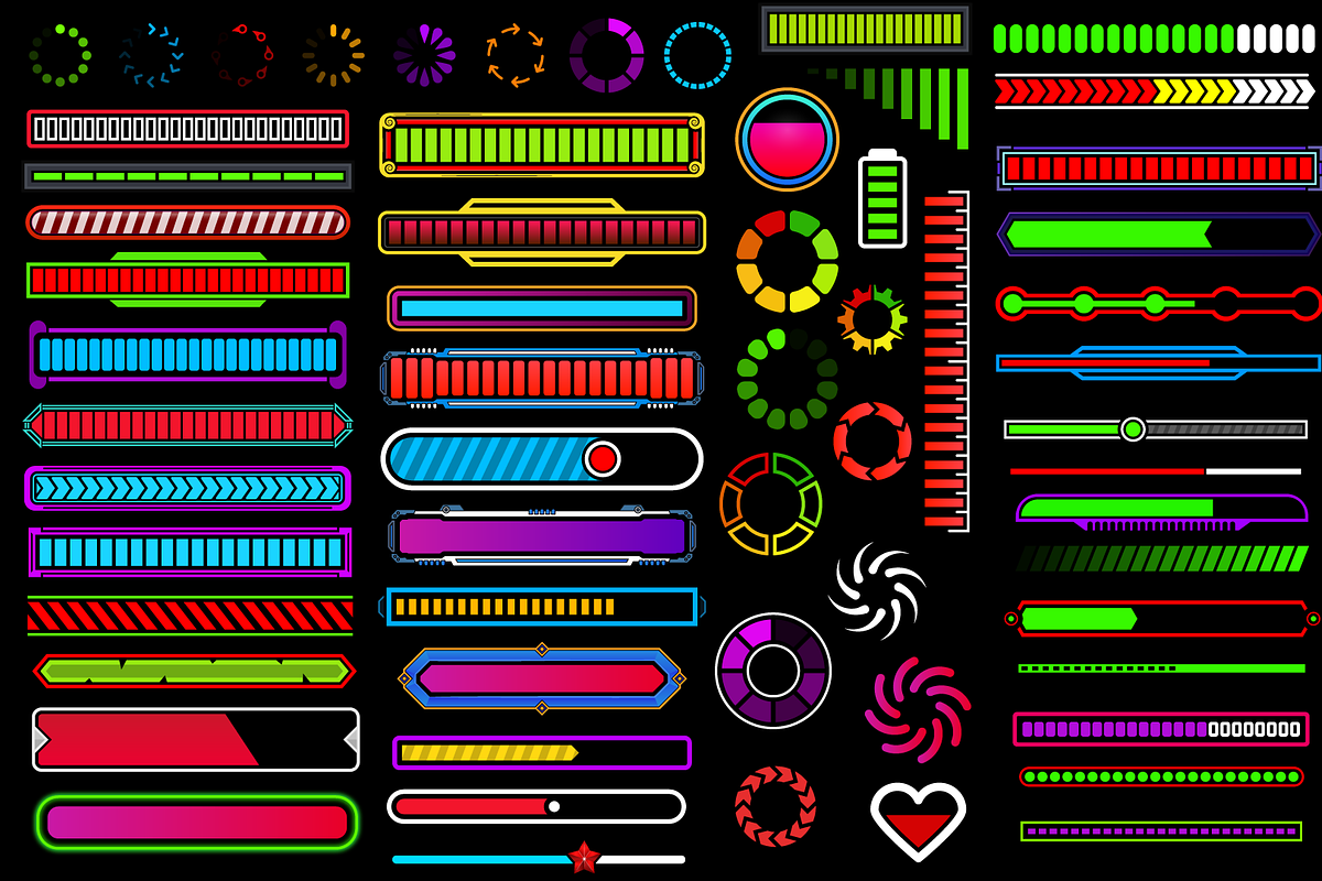 70 progress bars, an Object Graphic by Cruiz Studio (Photo 2 of 2)