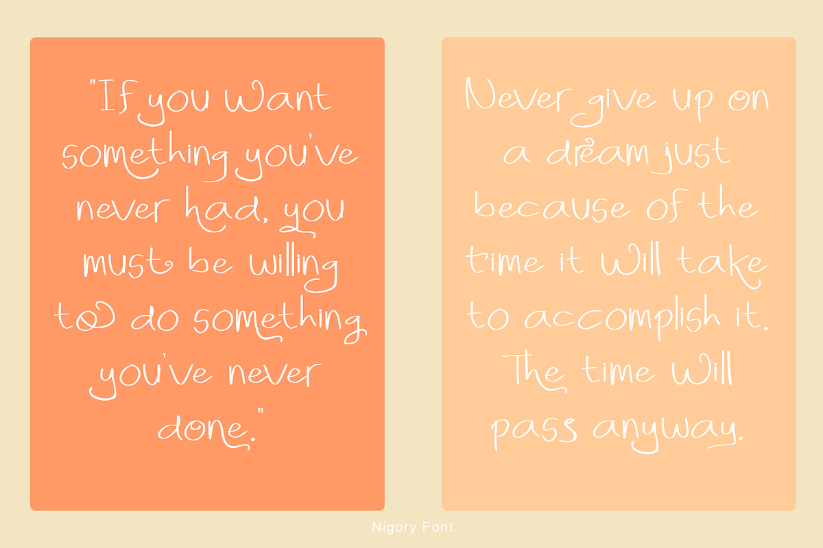Nigory Handwritten Font, a Handwritten Font by madeDeduk (Photo 7 of 9)