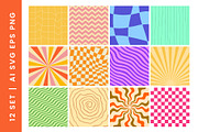 Retro Abstract Backgrounds, a Decorative Illustration by Creathub Studio (Thumbnail 2 of 5)
