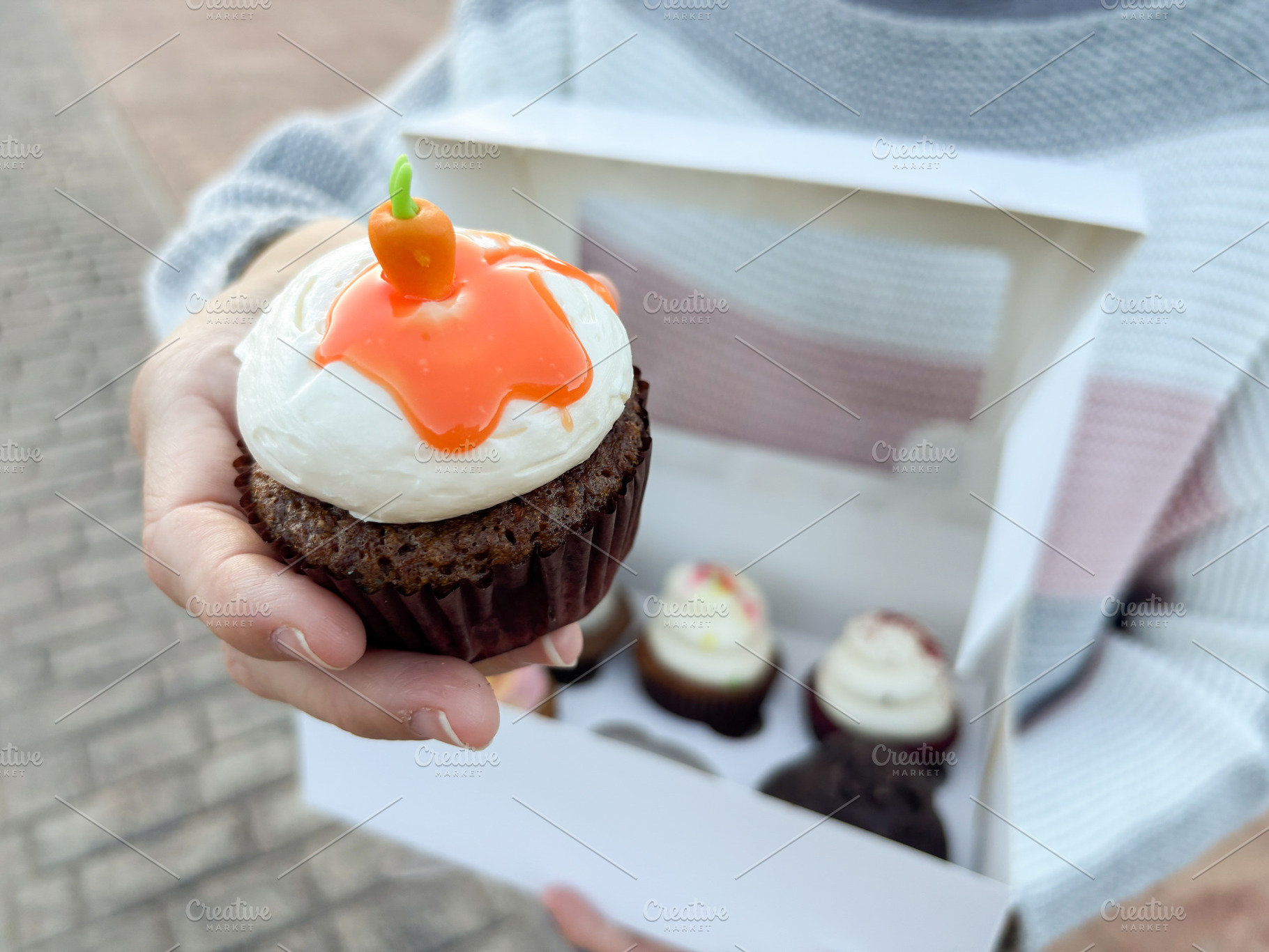 Carrot Cupcake with Cream Cheese Frosting, a Food & Drink Photo by etorres69