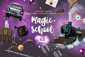 Watercolor Magic School