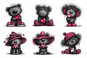Teddy Bear Valentine Clipart, an Illustration by SinaCreation (Thumbnail 3 of 7)