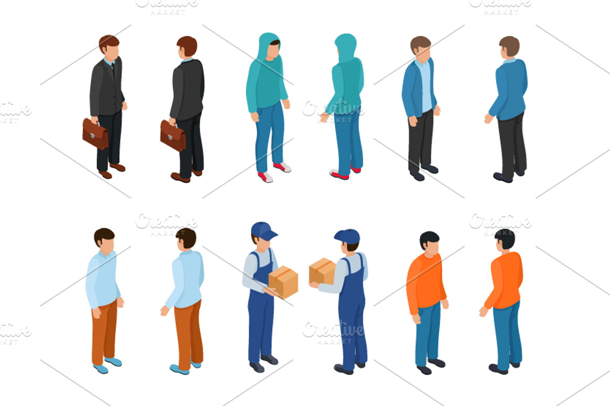 Isometric creative people set, an Education Illustration by NKuvshinov