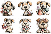 Whimsical Easter Dogs Clipart, an Illustration by Sublimation Artist (Thumbnail 5 of 7)