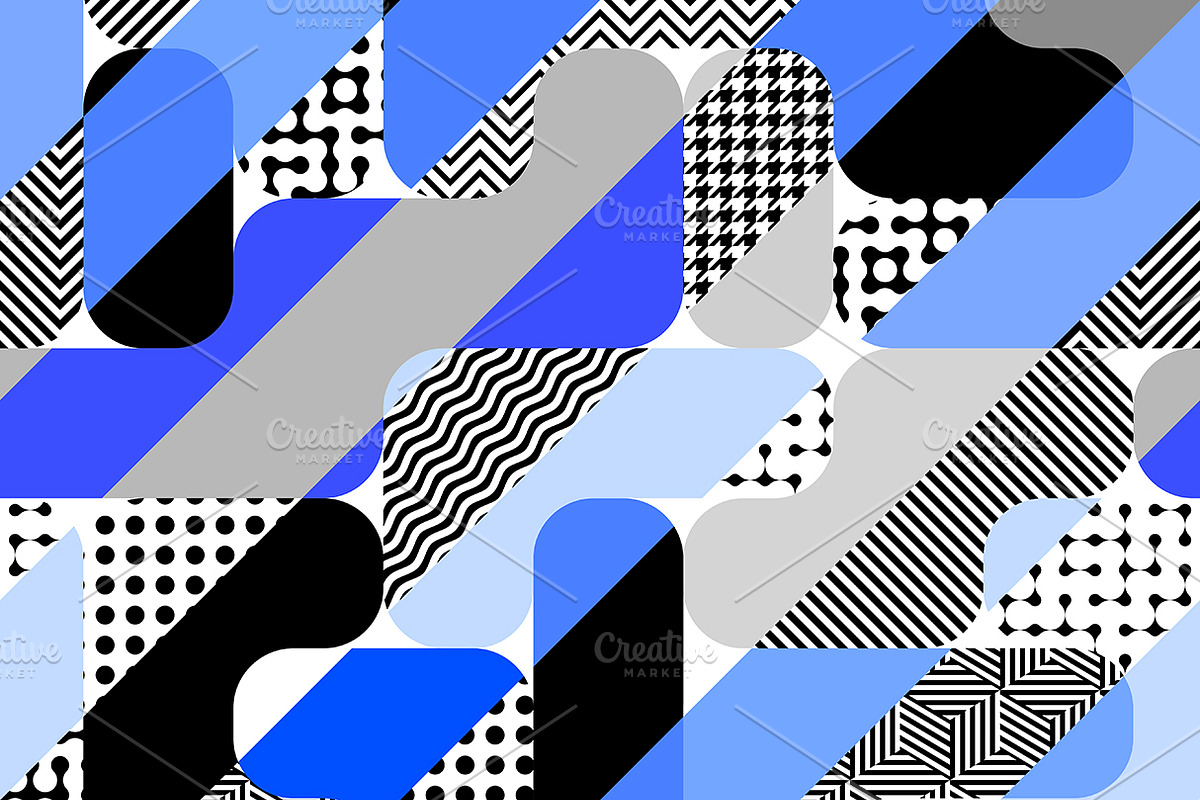 10 seamless geometric patterns, a Pattern Graphic by tkdesign (Photo 5 of 11)