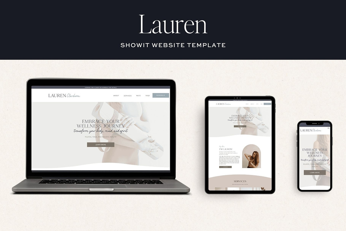 Neutral Showit Website Template, a Websites & App Template by Monarch Design Co. (Photo 2 of 9)