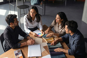 Design Team Selecting Fabrics and Colors, a Business Photo by Davizro's Market