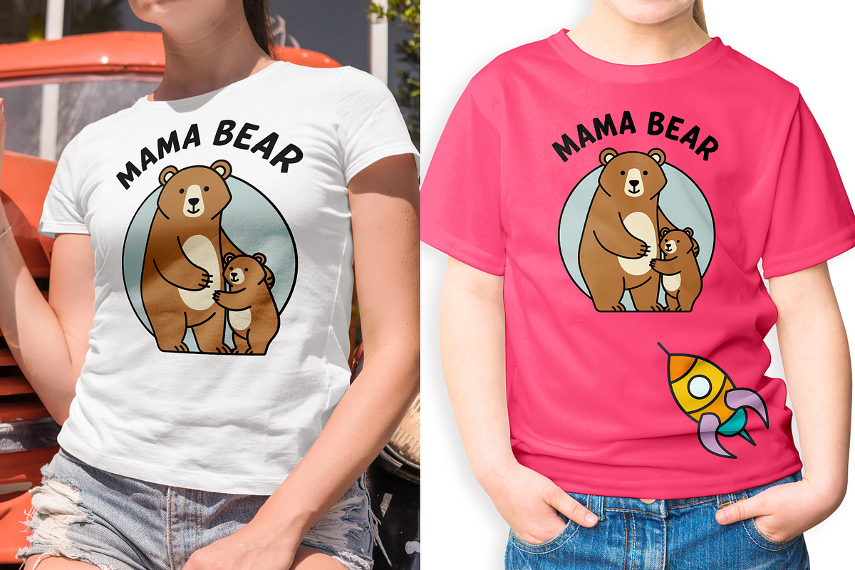 Mama Bear Mother's Day Shirt SVG, an Animal Illustration by Ghagra (Photo 6 of 7)