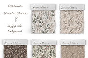 Watercolor Greenery Patterns, a Pattern Graphic by MayaNavits (Thumbnail 4 of 11)