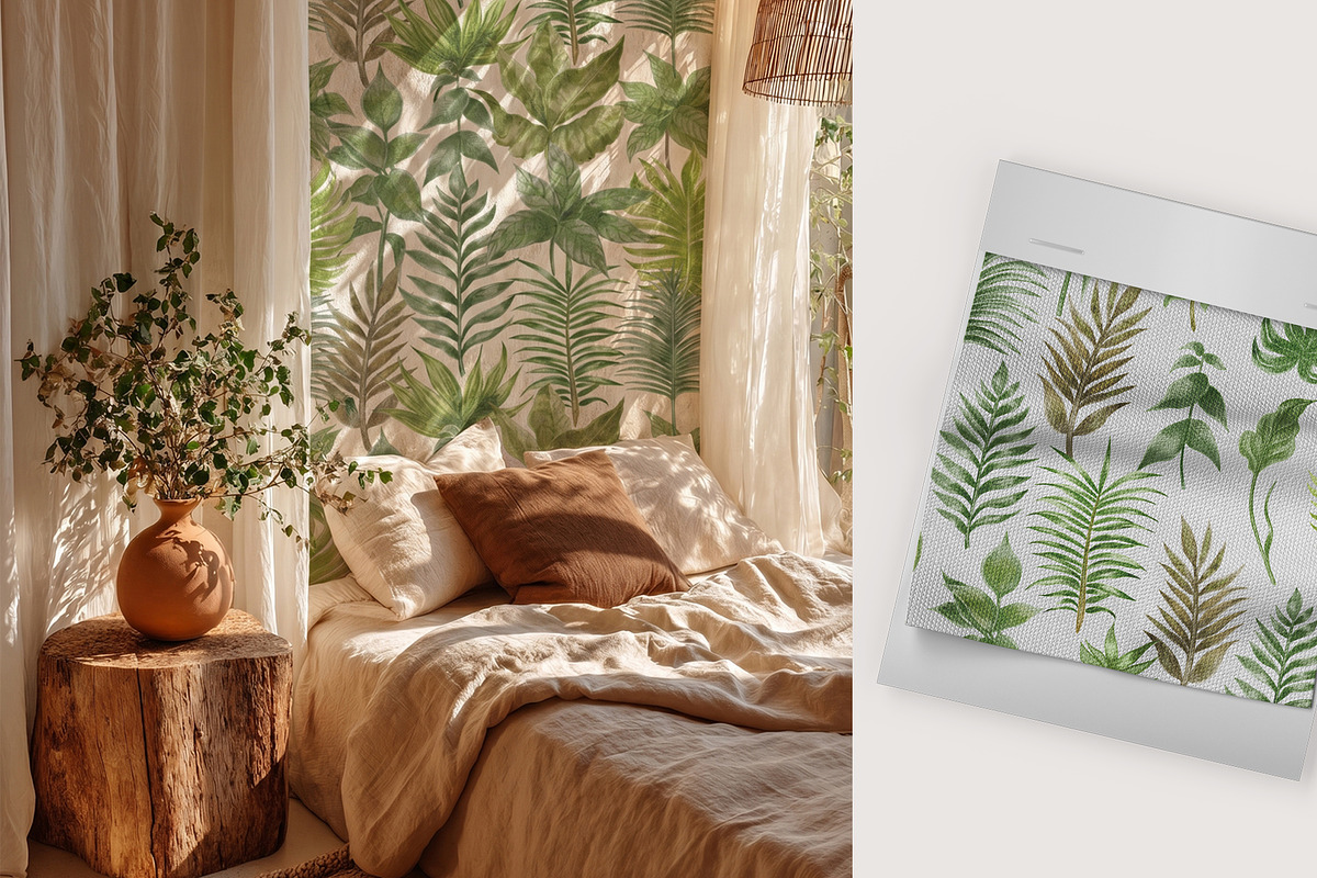 Tropical Botanical Seamless Pattern, a Pattern Graphic by mila_leev (Photo 4 of 8)