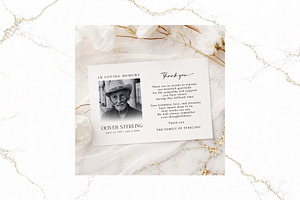 Funeral Thank You Card Canva FR005, a Card Template by TyphoonStudio