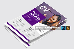 Purple New CV & Resume