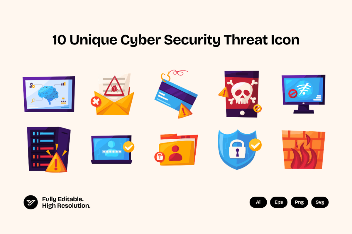 Cyber Security Threat, a Technology Illustration by YossyOneStd (Photo 2 of 3)