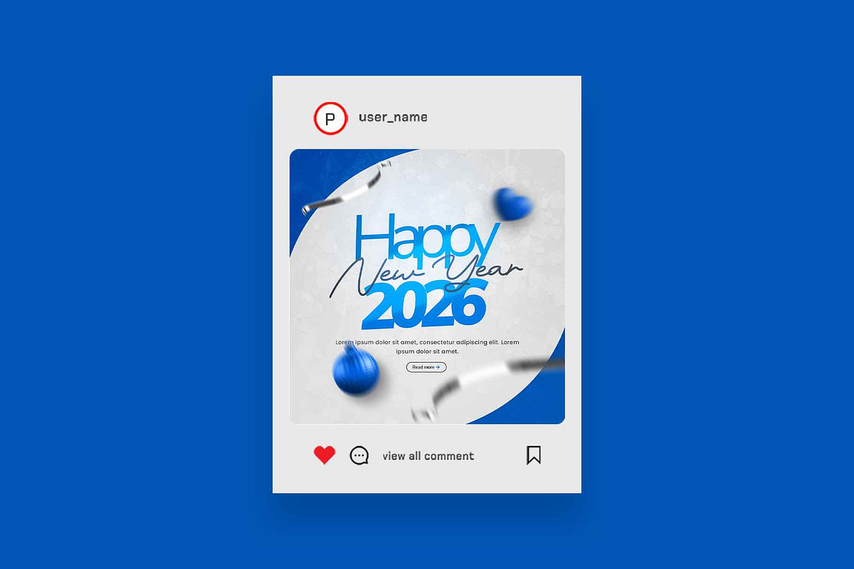 Happy New Year Post Template, a Social Media Template by Saman Osama (Photo 2 of 3)