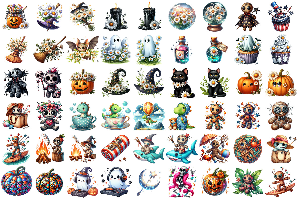 Cute Halloween Clipart,Gothic, Voodo, an Illustration by Sublimation Artist (Photo 2 of 14)