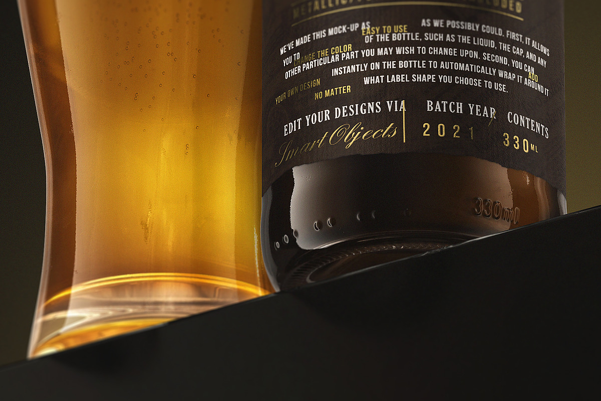 Beer Bottle Mockup V2, an Advertising Mockup by HexenDesigns (Photo 13 of 13)