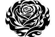 Flaming Rose Floral Ornament Vector, a Decorative Illustration by Designer_Momina (Thumbnail 5 of 21)