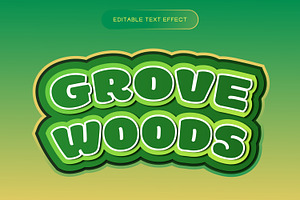 Grove Woods Text Effect Design