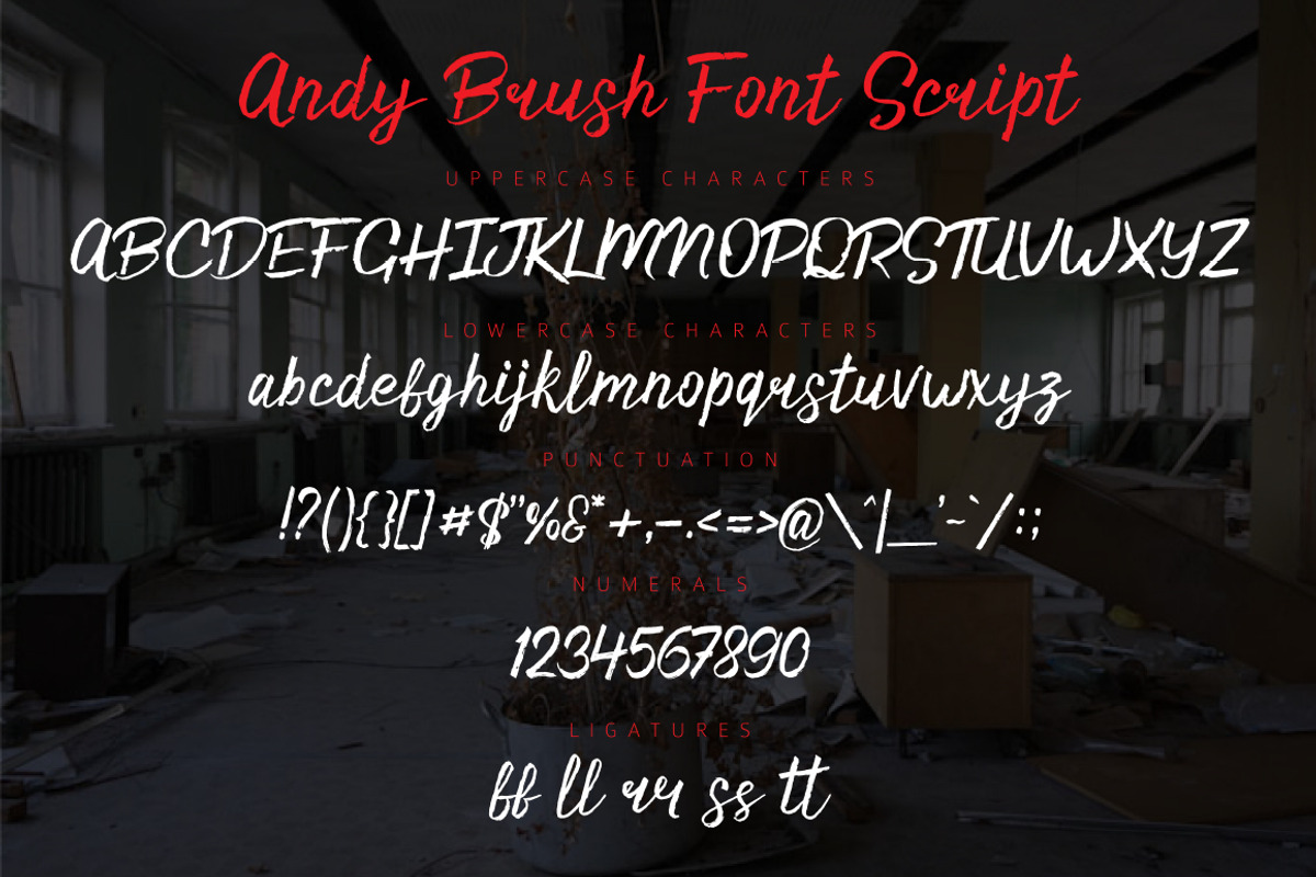Andy Brush Font Script preview 6