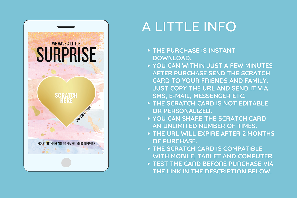 Pregnancy Reveal Scratch Off Card, an Email Template by SunshineStudioBoutique (Photo 4 of 7)