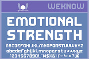 Emotional Strength font, a Sans Serif Font by weknow (Thumbnail 1 of 8)