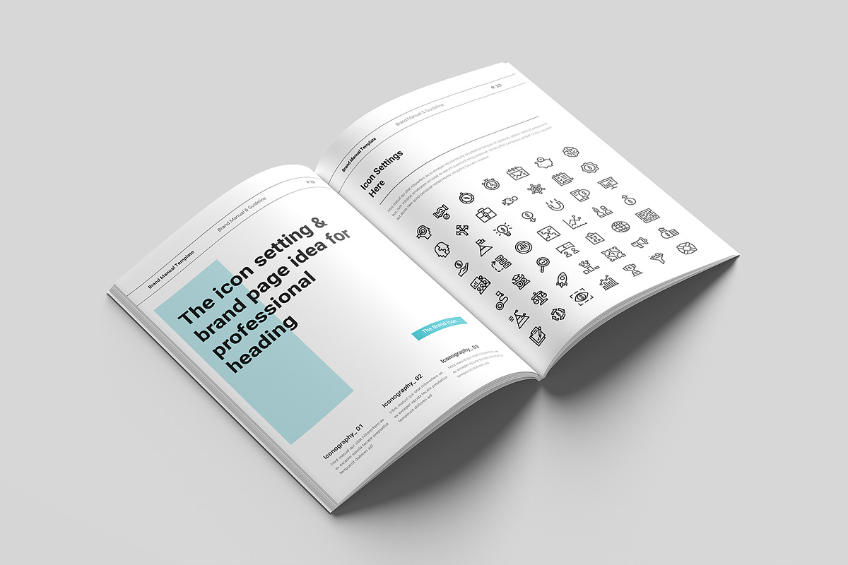 Brand Manual Template, a Brochure Template by GoldenGrid Studio (Photo 11 of 12)