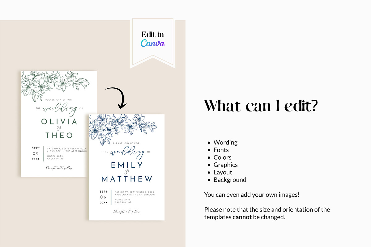 Elegant Wedding Invitation Template, an Invitation Template by Cottontail Paper Shop (Photo 5 of 7)