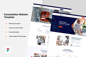 Consultiv - Corporate Figma Design, a Websites & App Template by ZoomDrive