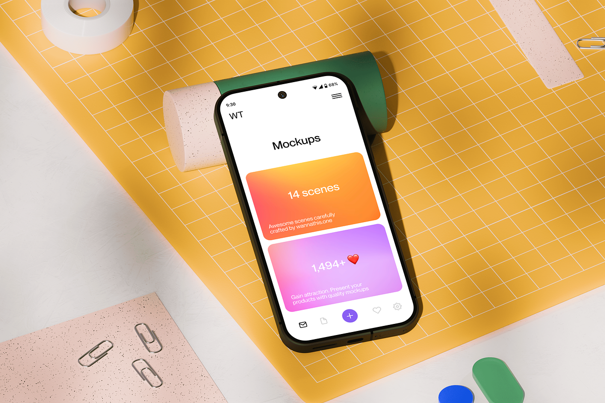 Google Pixel 9 Pro mockups, an Android Mockup by Wannathis.one (Photo 8 of 10)