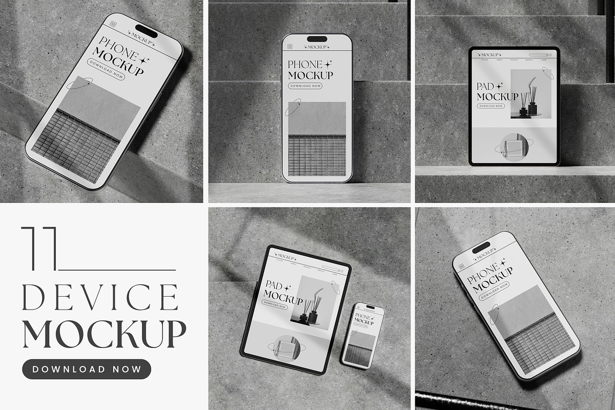 Device Mockup: iPhone & iPad Pro, an iPhone Mockup by mockupocka (Photo 1 of 15)