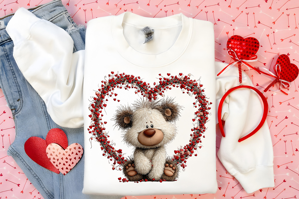 Whimsical Valentine Teddy Bear, an Illustration by Canvas Craft (Photo 4 of 6)