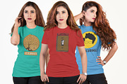 Female t-shirt Mockup-V-2-001, a Shirt Mockup by designvillage (Thumbnail 7 of 9)