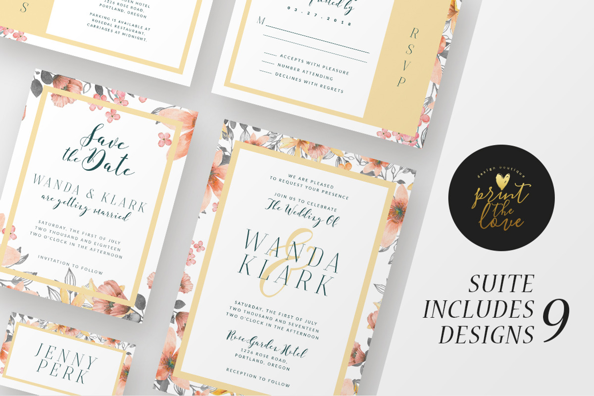 Wedding Invitation Suite - Wanda, an Invitation Template by Print The Love Boutique (Photo 7 of 10)