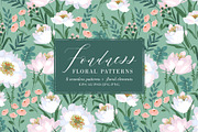Floral seamless patterns, a Pattern Graphic by Nadia Grapes (Thumbnail 1 of 7)