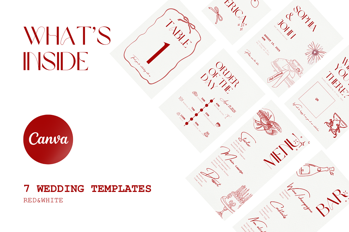 Romantic aesthetic wedding templates, a Stationery Template by Roomoftemplates (Photo 1 of 6)