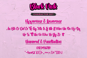 Black Pink Handwritten Bold Font