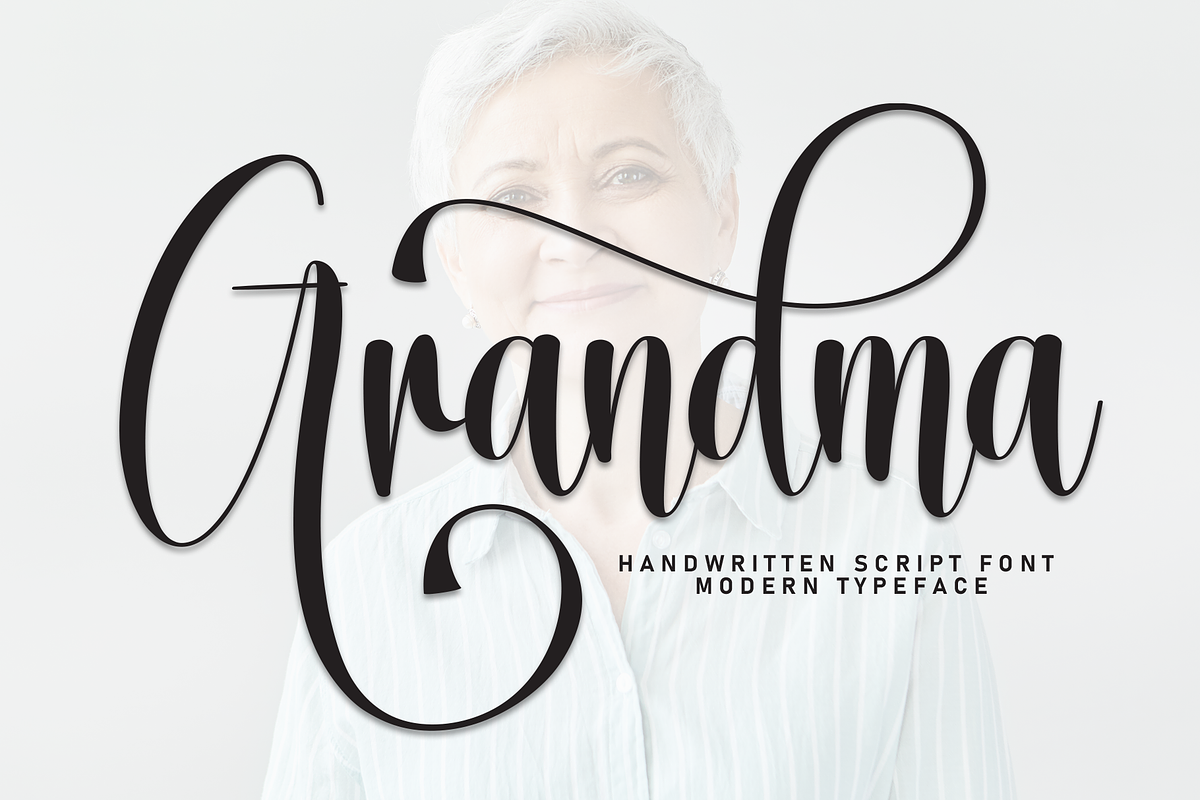 Grandma | Script Font, a Handwritten Font by Scratchones (Photo 1 of 9)