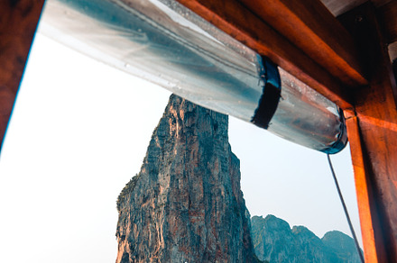 travel by longtail boat in Phi Phi islands, a Nature Photo by Art Rachen