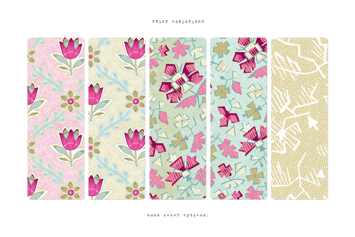 Issa Indian Buta Floral Patterns, a Pattern Graphic by Pink Linen (Photo 2 of 11)