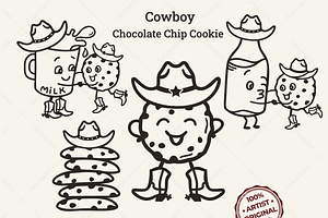 Cowboy Cookie SVG Clipart | Western, a Graphic by TanchaArt